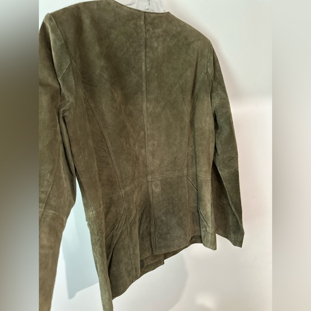 Vintage‎ 90s Olive Suede Jacket NEW WITH TAGS!! Size M - Picture 6 of 13